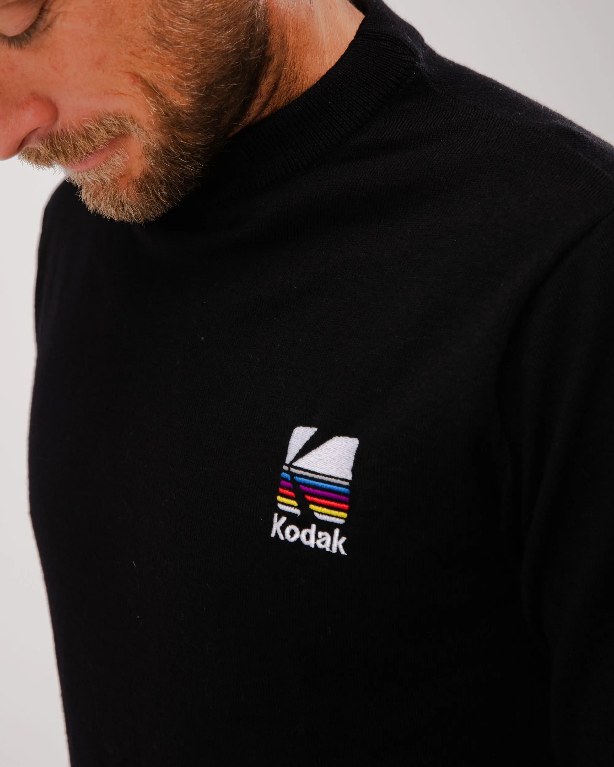 Kodak Logo Wool Sweater Black