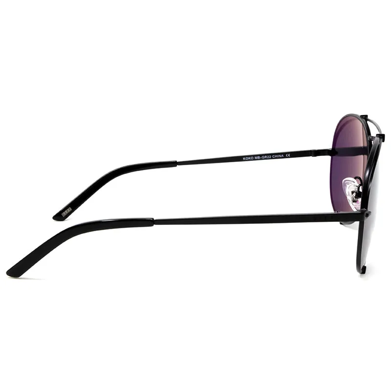 KOKO - MATTE BLACK   GREY SUNGLASSES