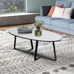 Kolia Marble Coffee Table In Black Finish