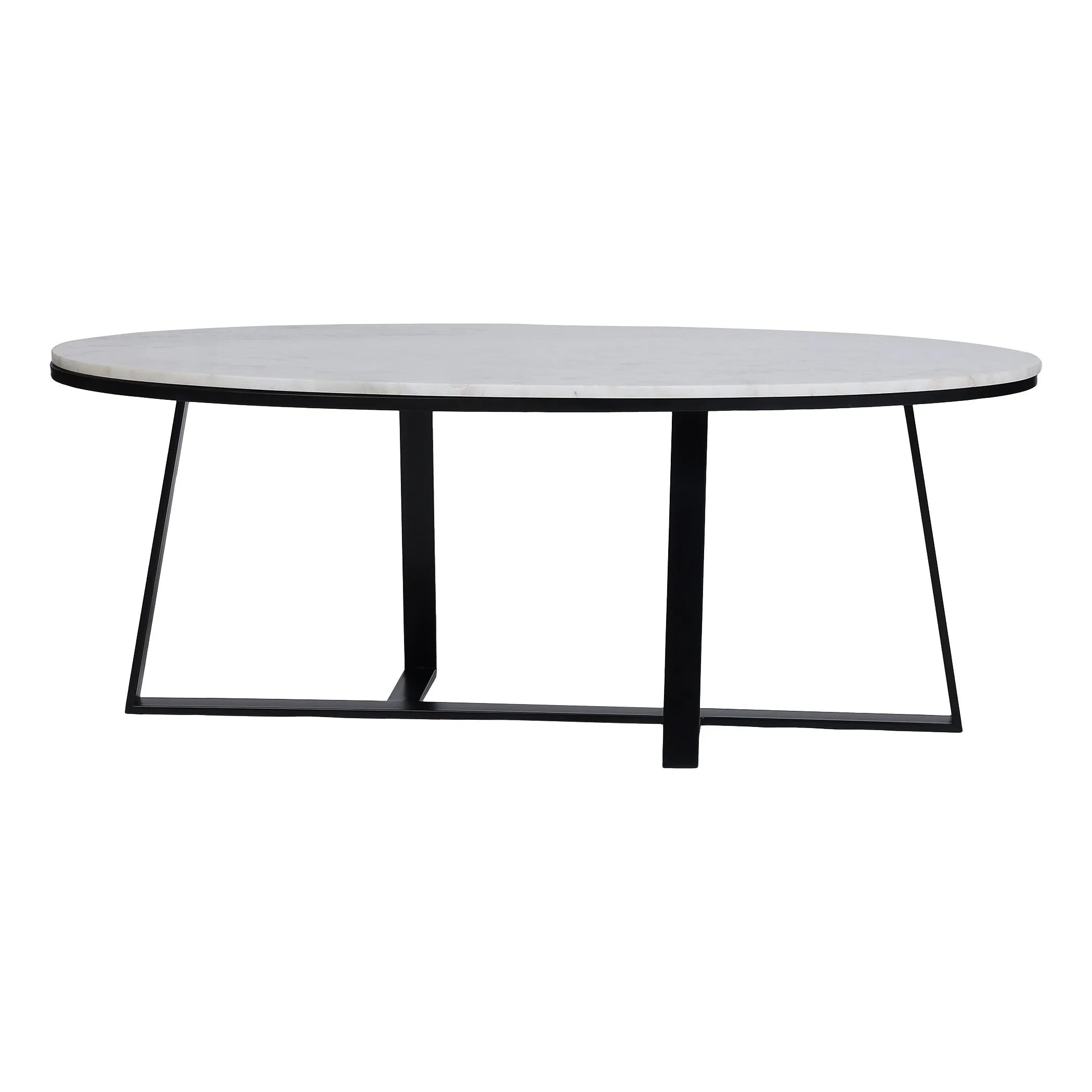 Kolia Marble Coffee Table In Black Finish