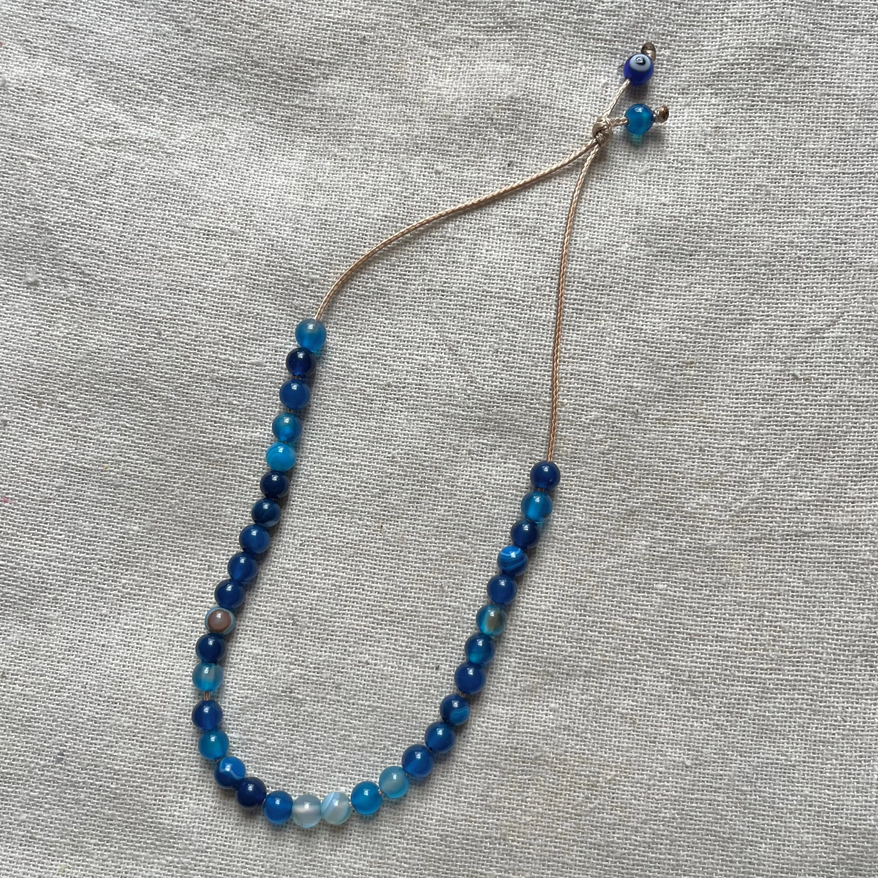 Komboloi Worry Beads - Blue Agate