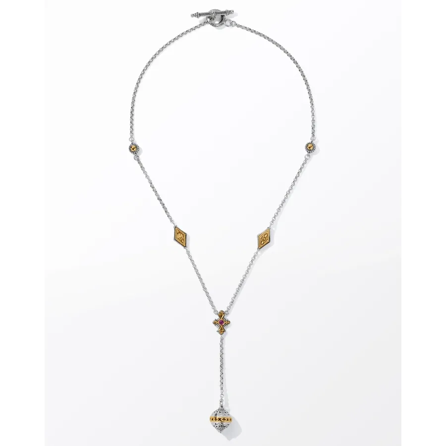 Konstantino Dome Silver and 18K Gold Corundum Necklace