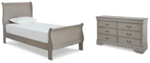 Kordasky Twin Sleigh Bed with Dresser