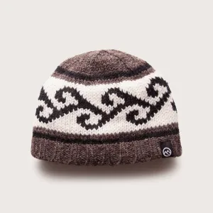 Koru Wool Beanie - Natural Brown