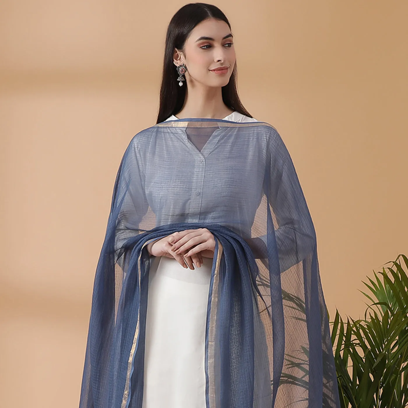 Kota Doria Cotton Silk Dupatta