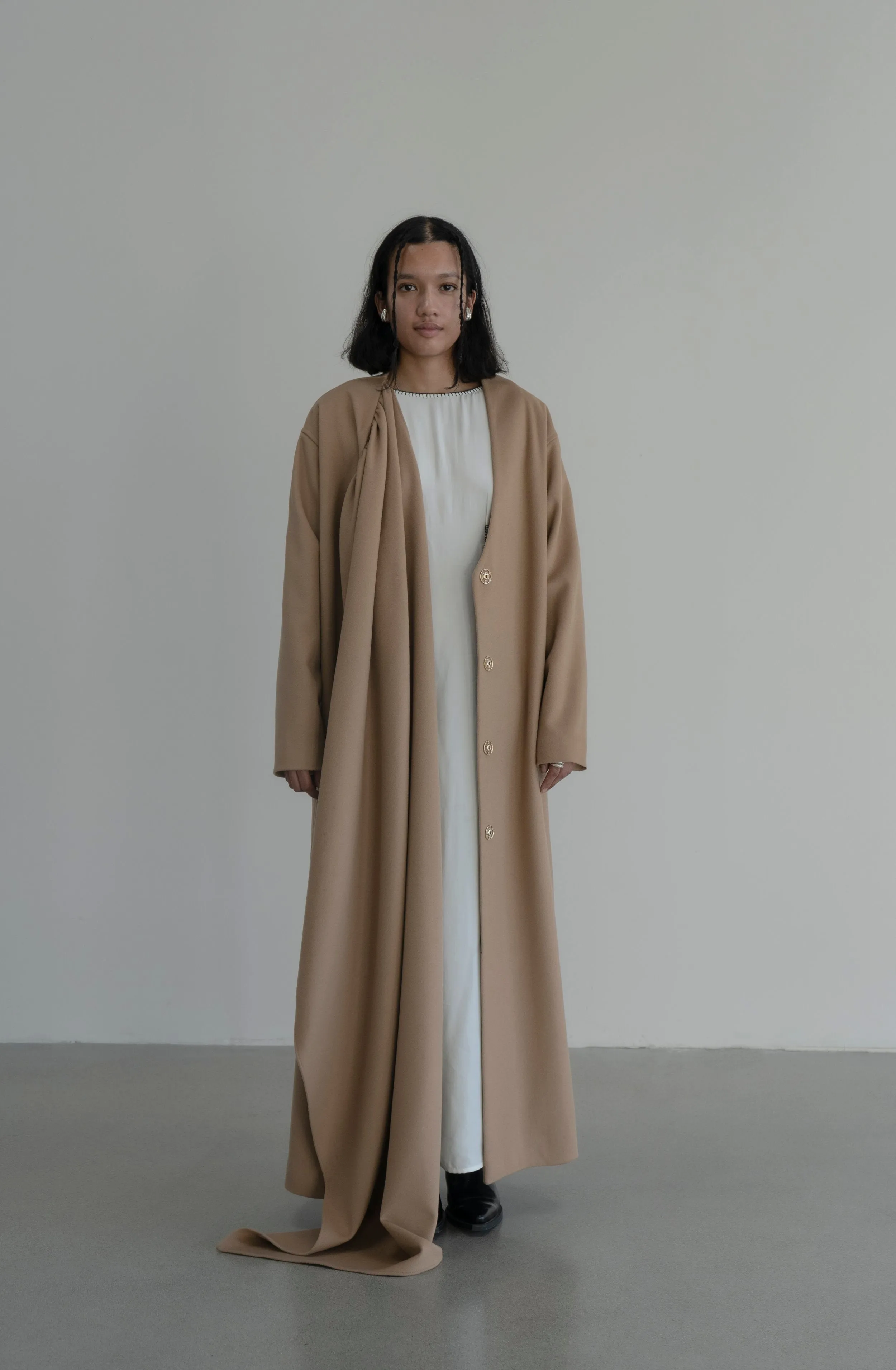 Kotsyubinsky Cashmere Coat Camel Beige