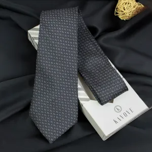 Kovove Black Abstract Neck Tie For Men