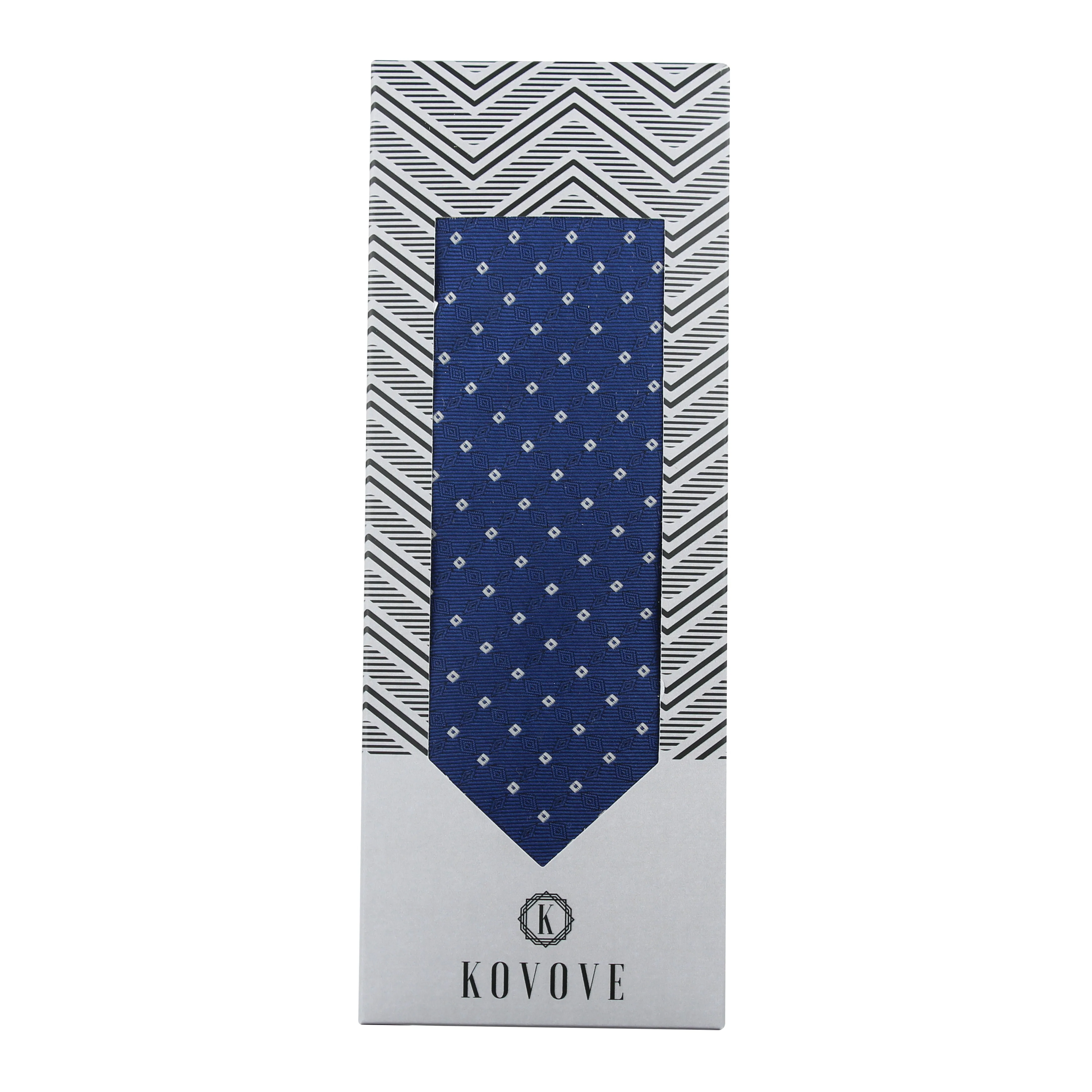 Kovove Blue Checkered Neck Tie For Men