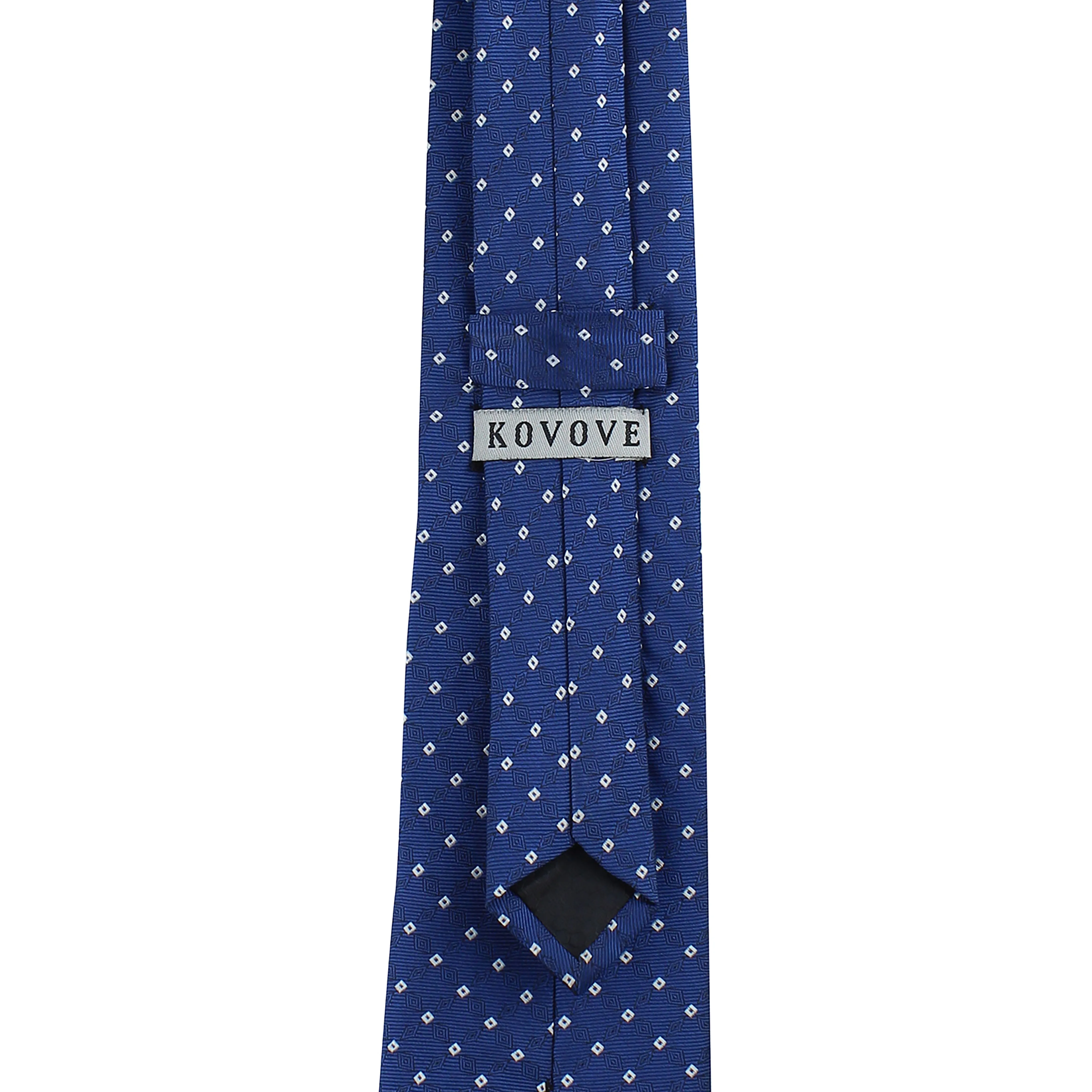 Kovove Blue Checkered Neck Tie For Men