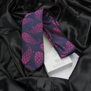 Kovove Blue Floral Neck Tie For Men