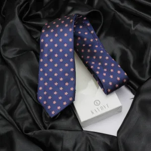 Kovove Classy Blue Floral Neck Tie For Men