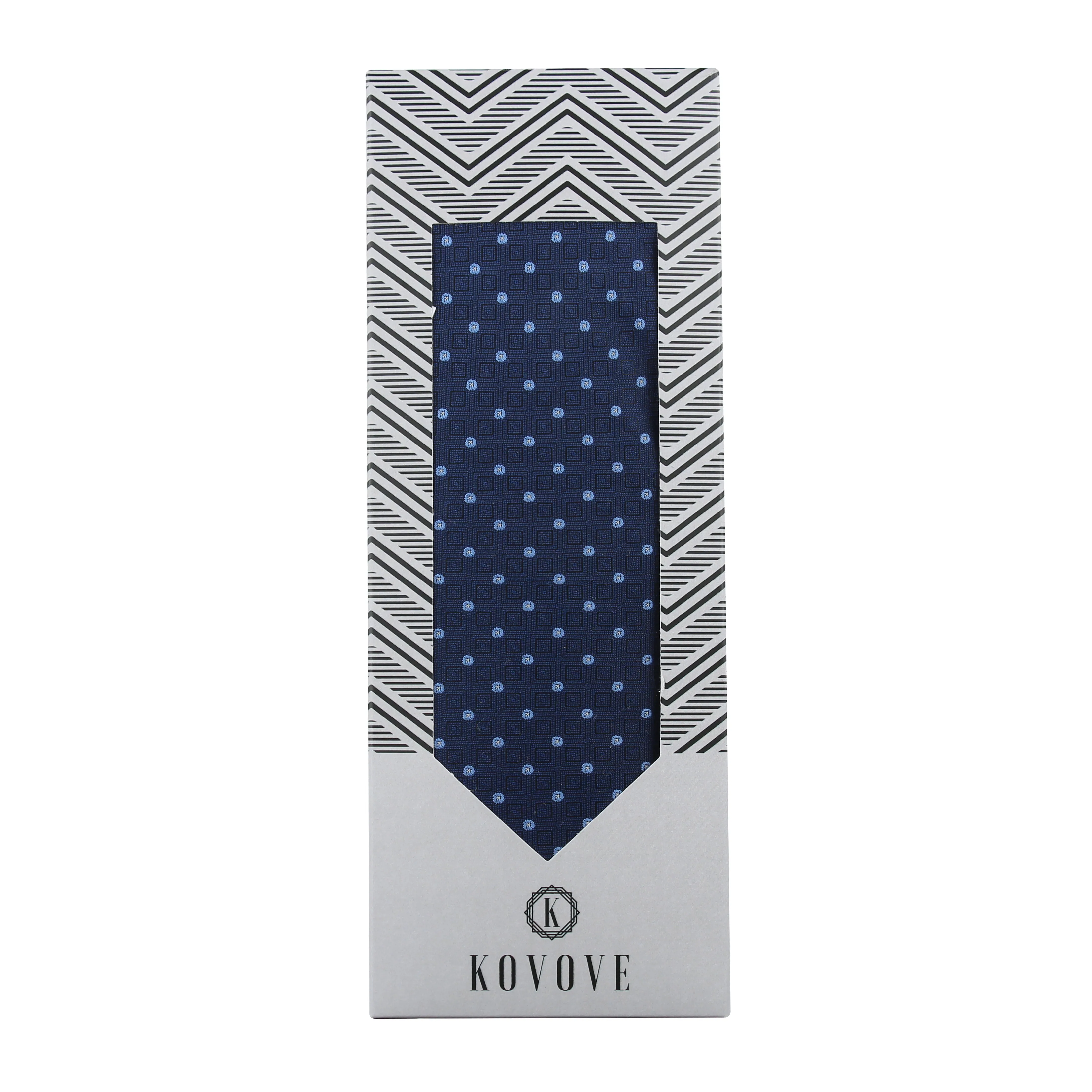 Kovove Classy Blue Polka Dot Neck Tie For Men