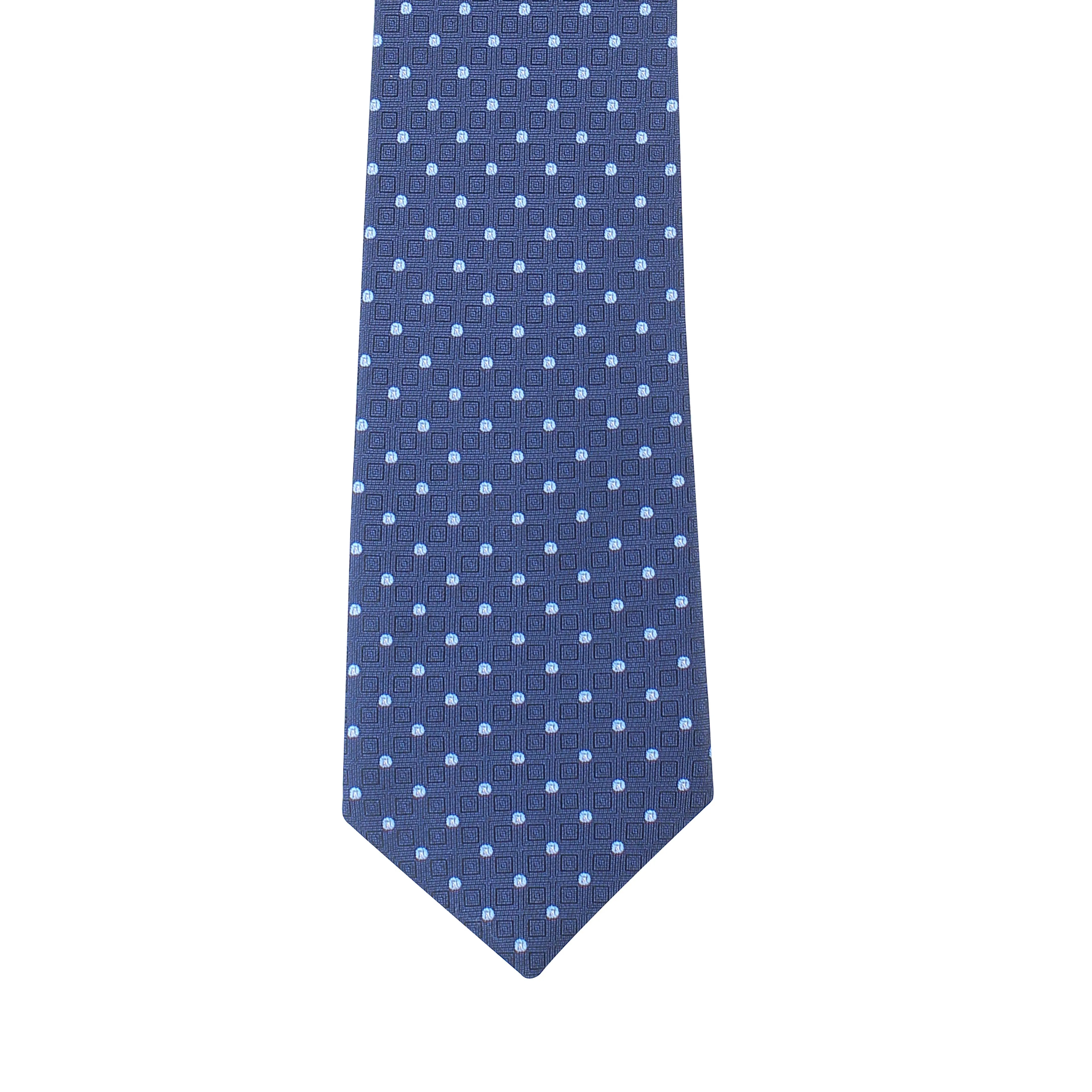 Kovove Classy Blue Polka Dot Neck Tie For Men