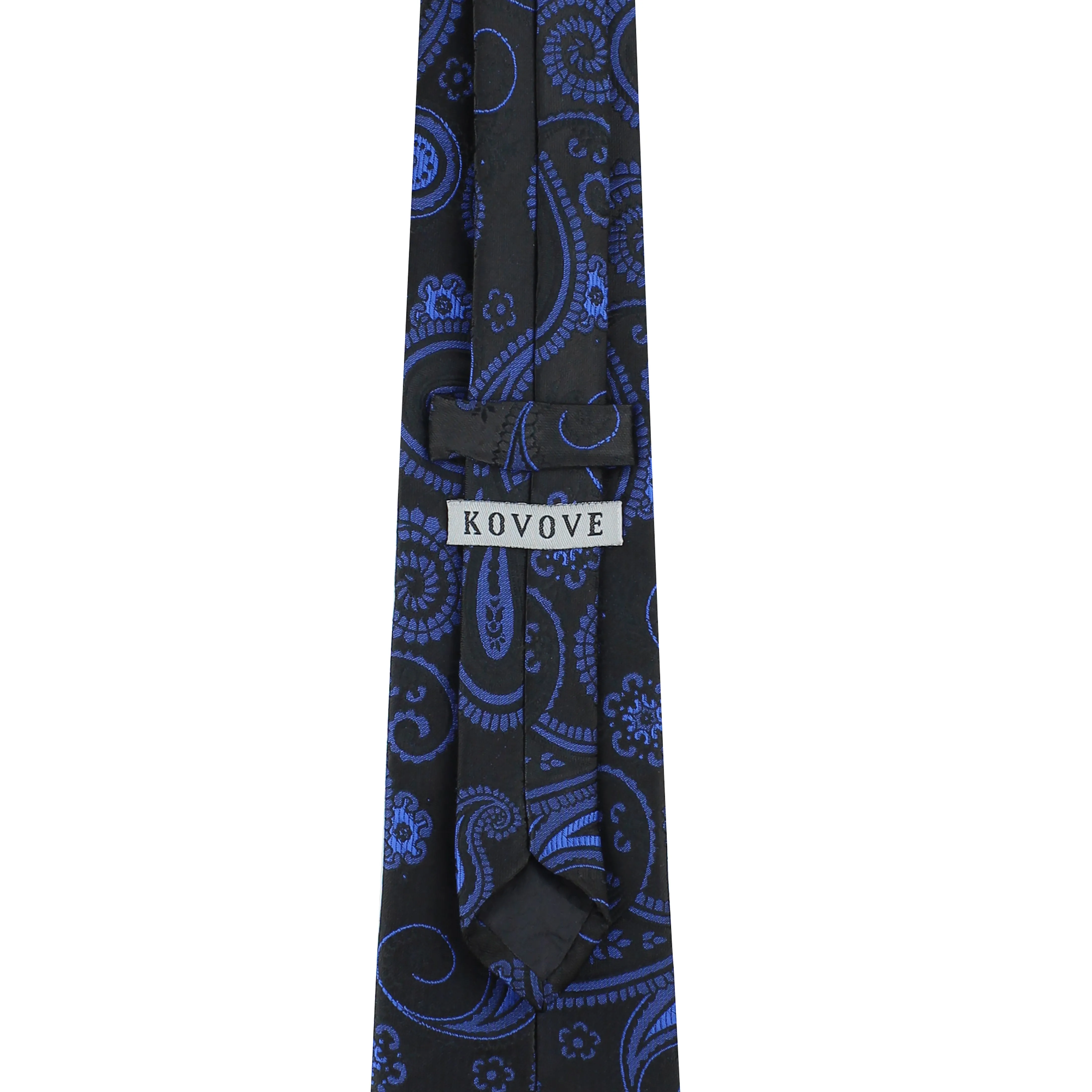 Kovove Elegant Black Paisley Neck Tie For Men