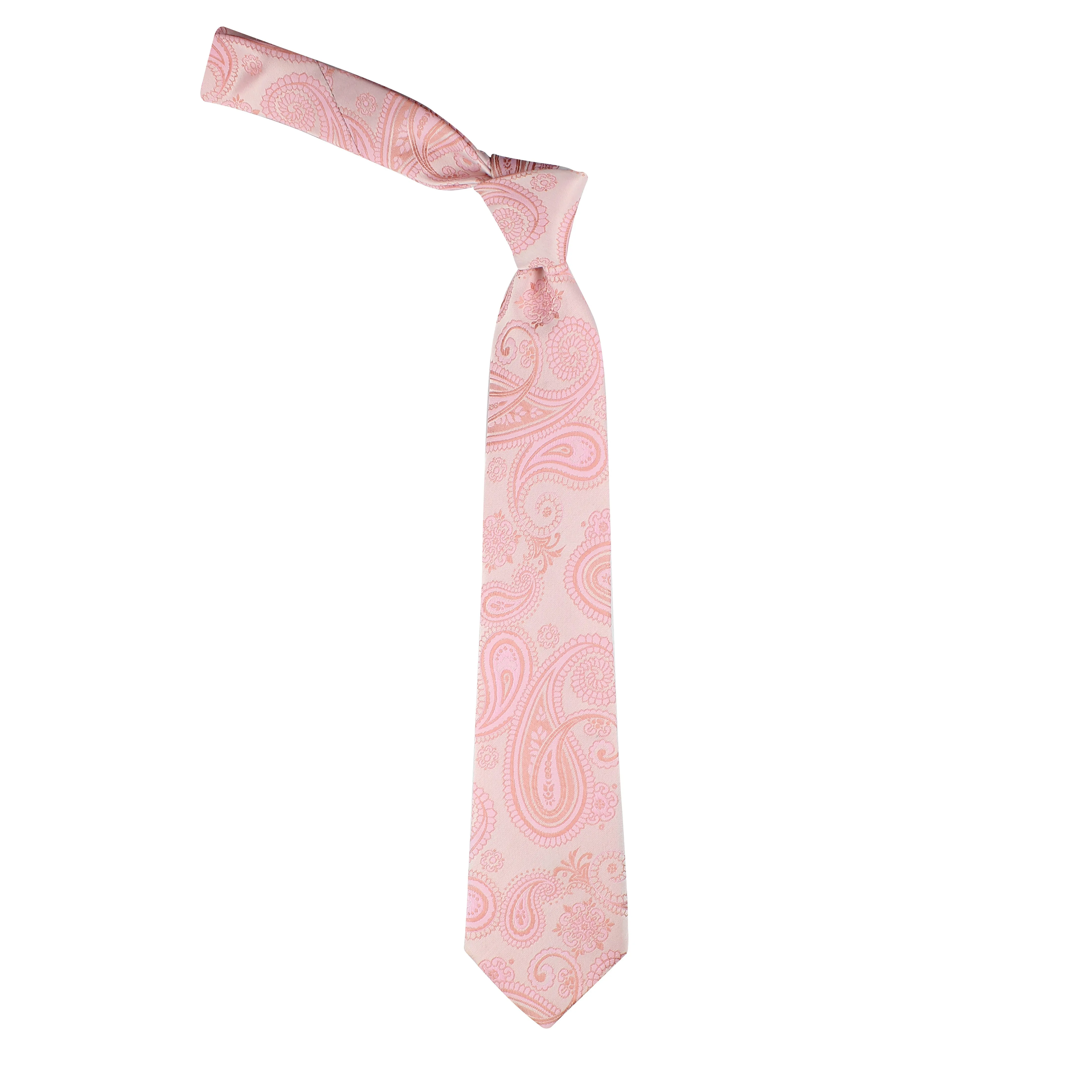 Kovove Elegant Pink Paisley Neck Tie For Men