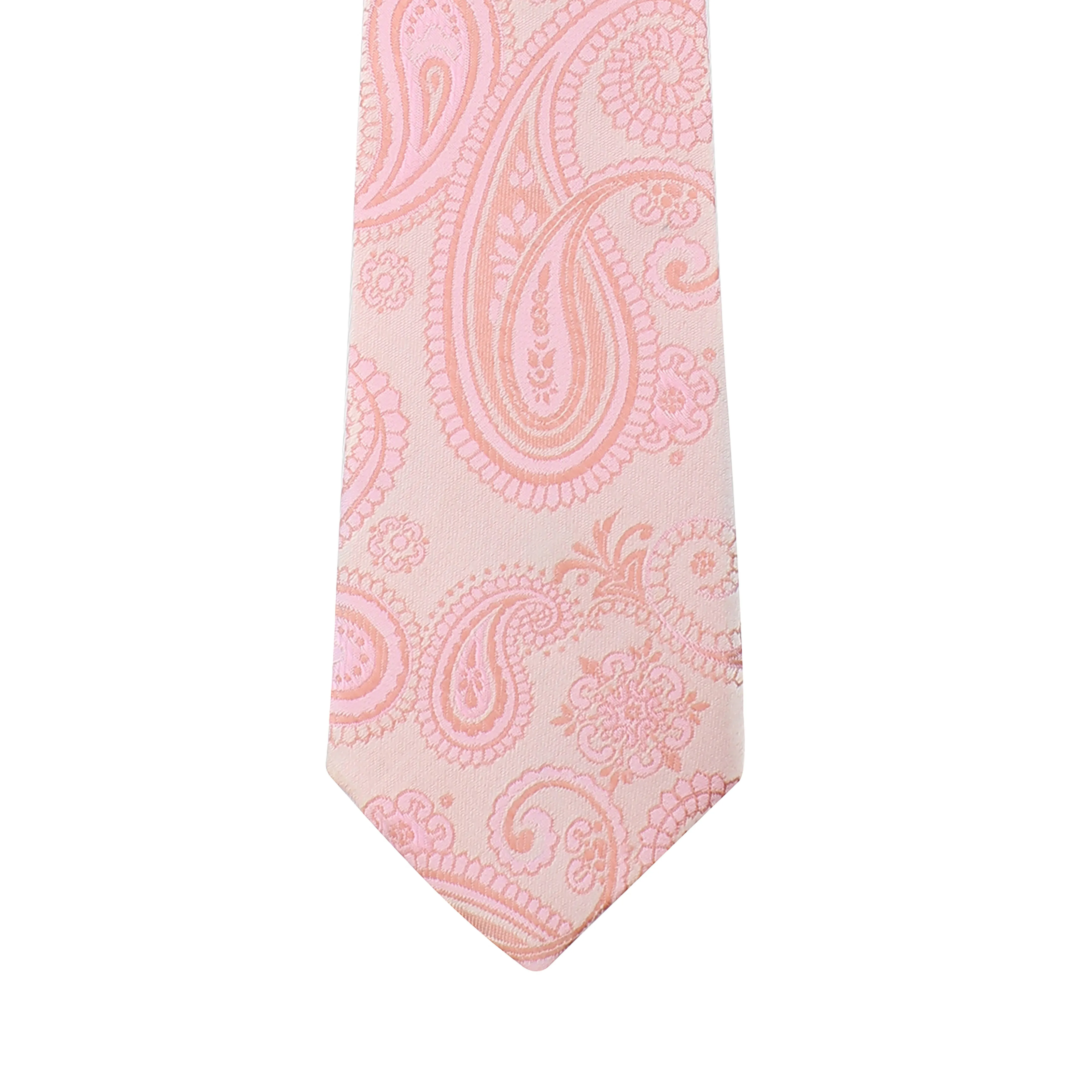 Kovove Elegant Pink Paisley Neck Tie For Men