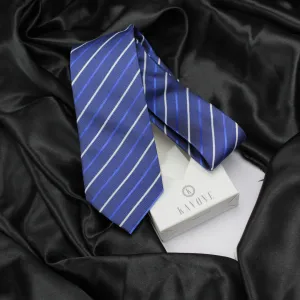 Kovove Elegant Stripes Blue Necktie for Men