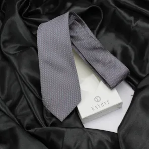 Kovove Gray Polka Dot Neck Tie For Men