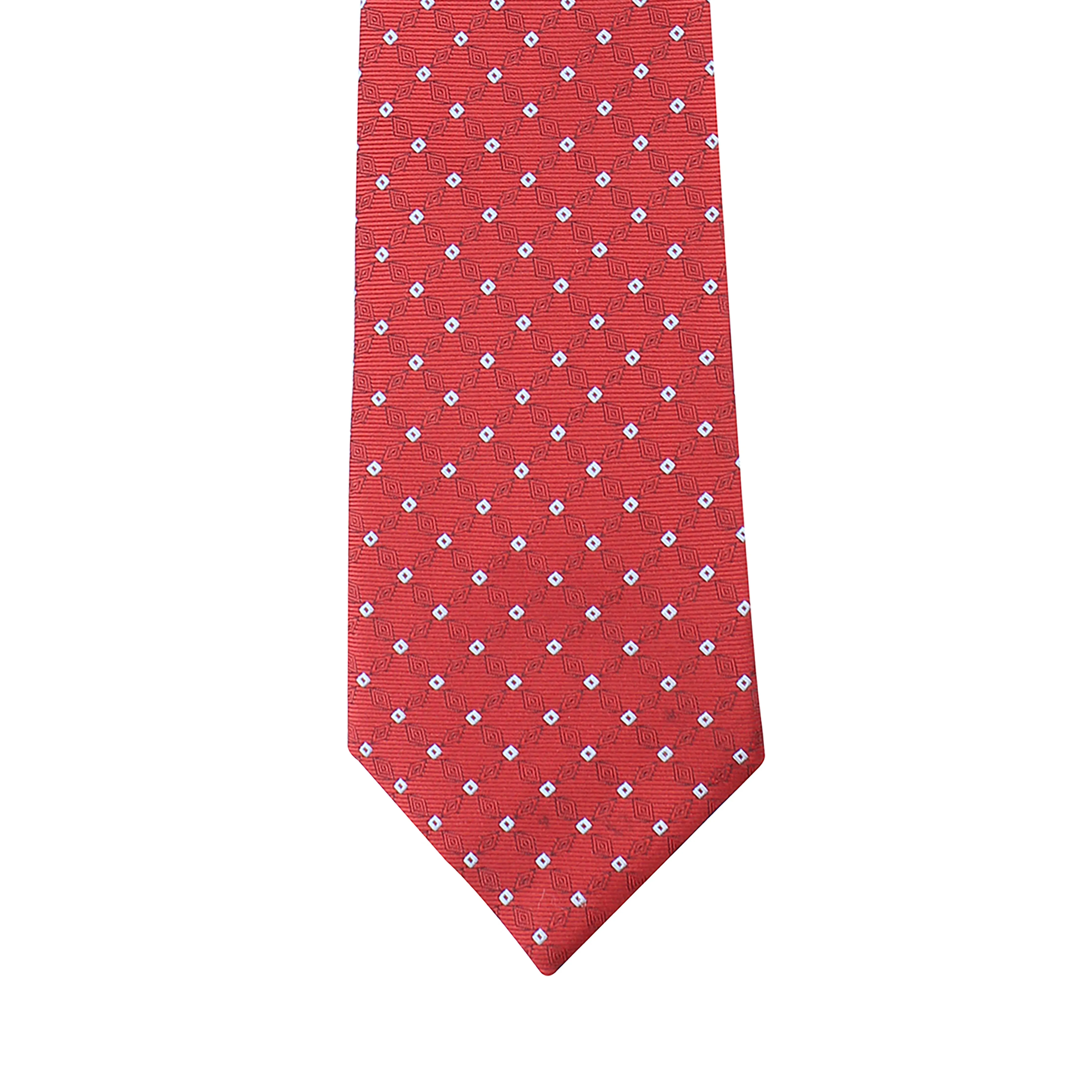 Kovove Maroon Checkered Neck Tie For Men