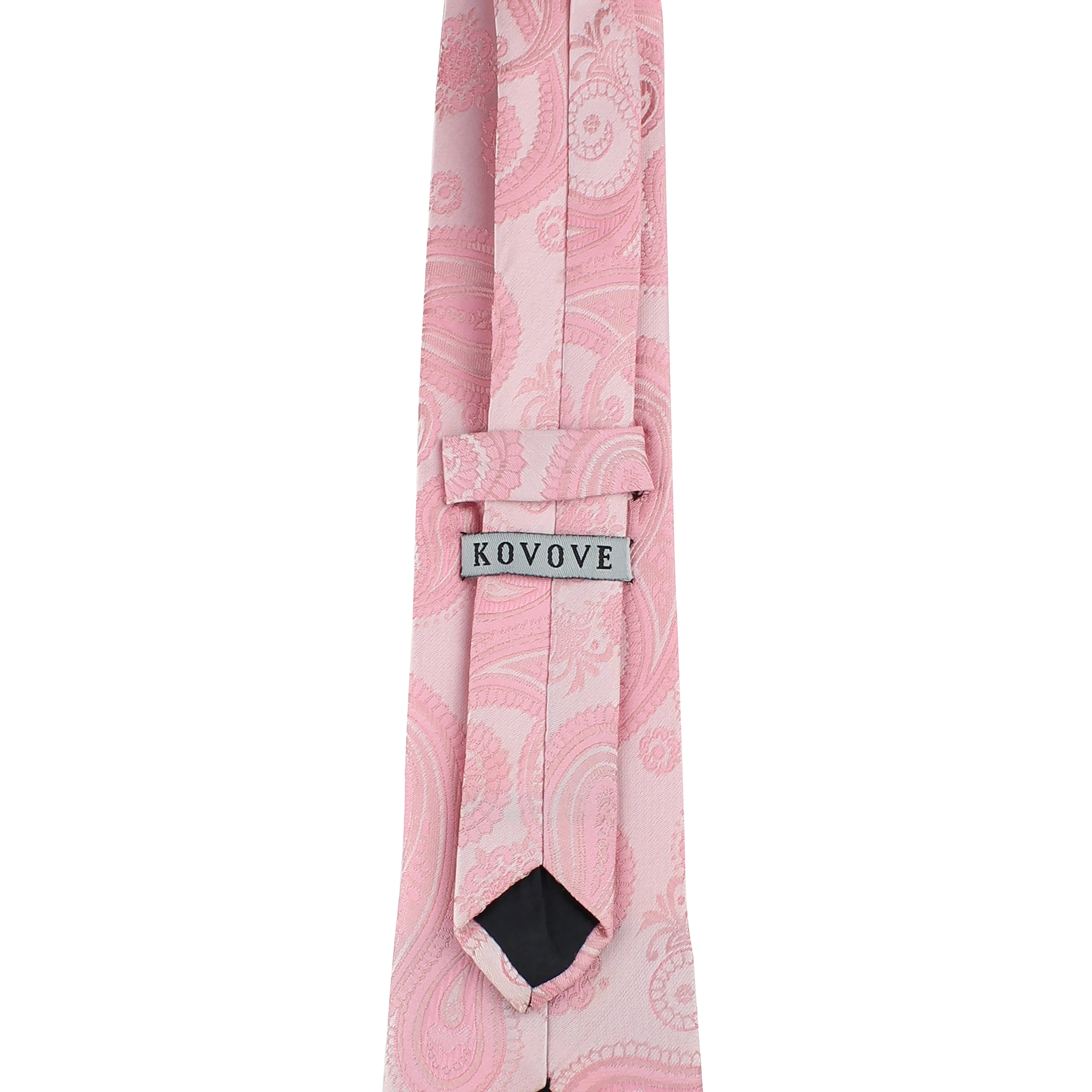 Kovove Pleasing Pink Paisley Neck Tie For Men