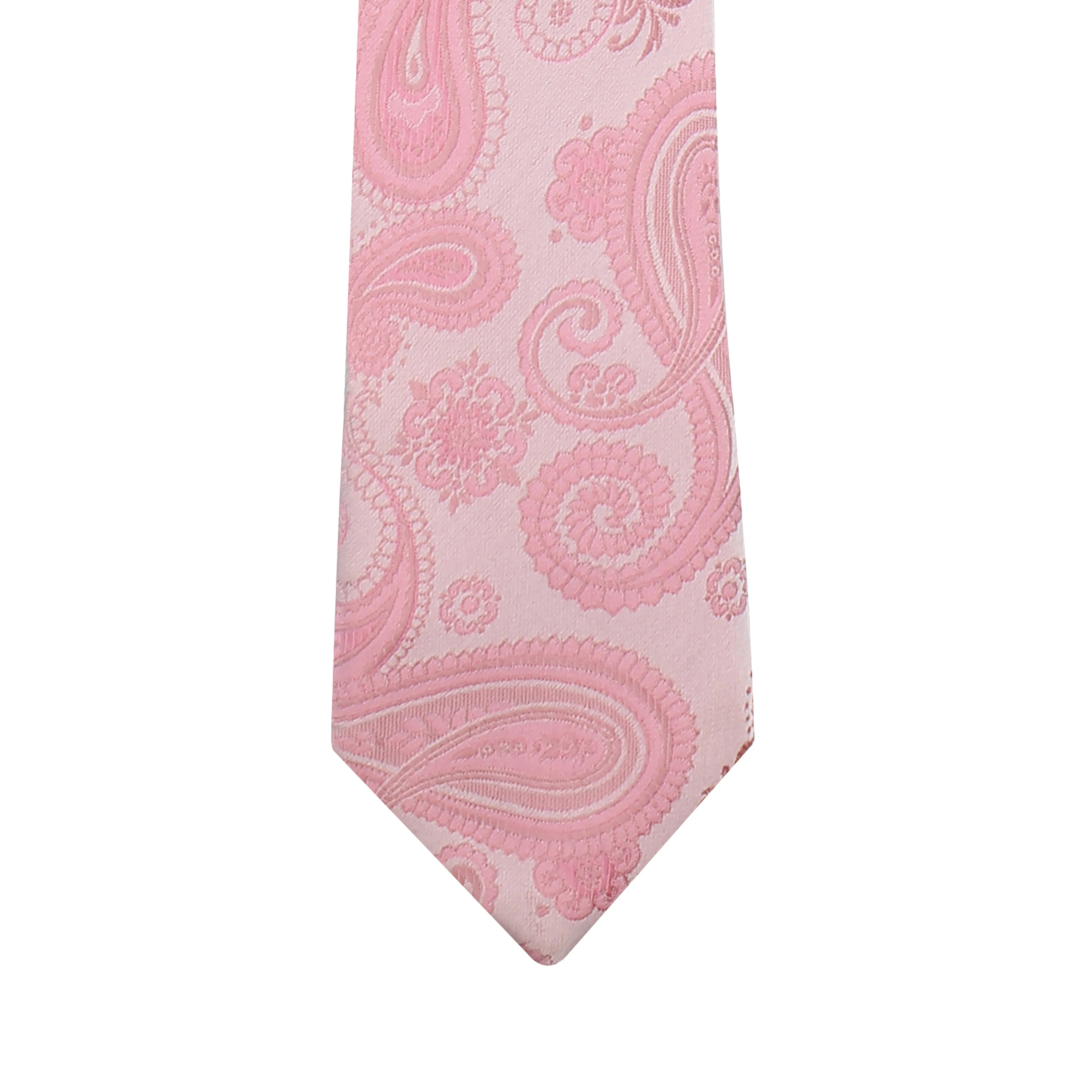 Kovove Pleasing Pink Paisley Neck Tie For Men