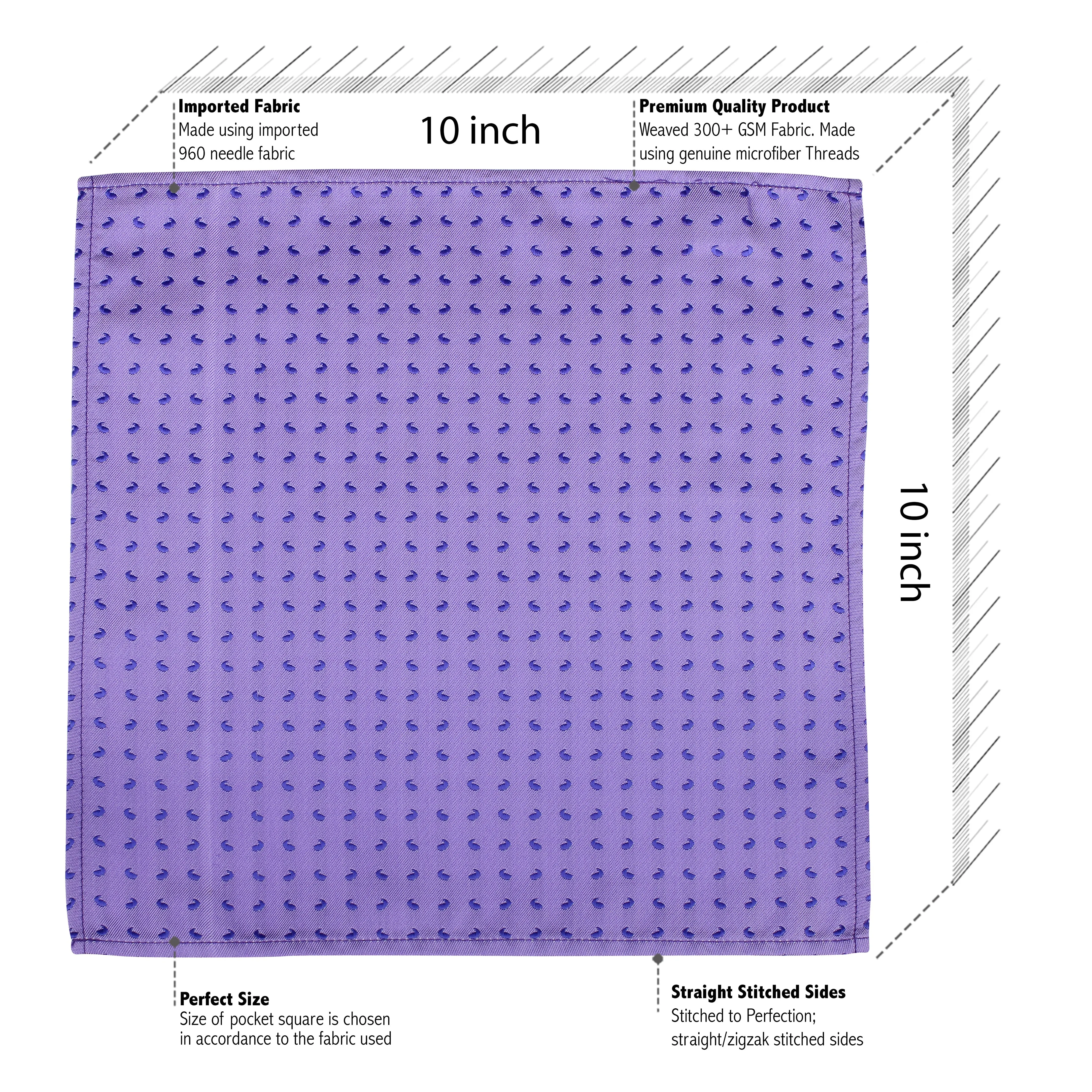 Kovove Purple Abstract Necktie and Pocket Square Gift Box