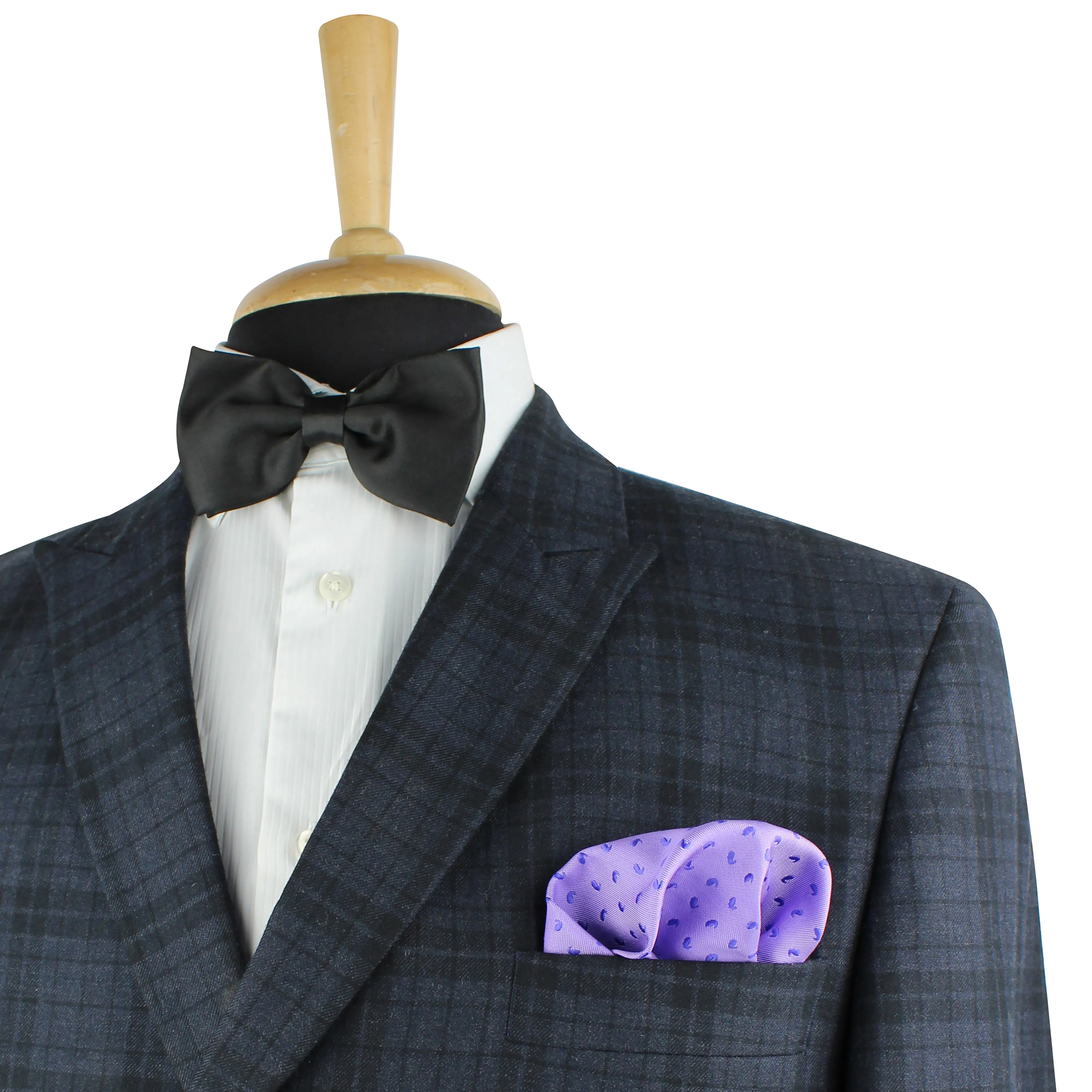 Kovove Purple Abstract Necktie and Pocket Square Gift Box