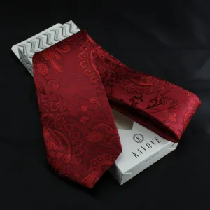 Kovove Red Floral Neck Tie For Men