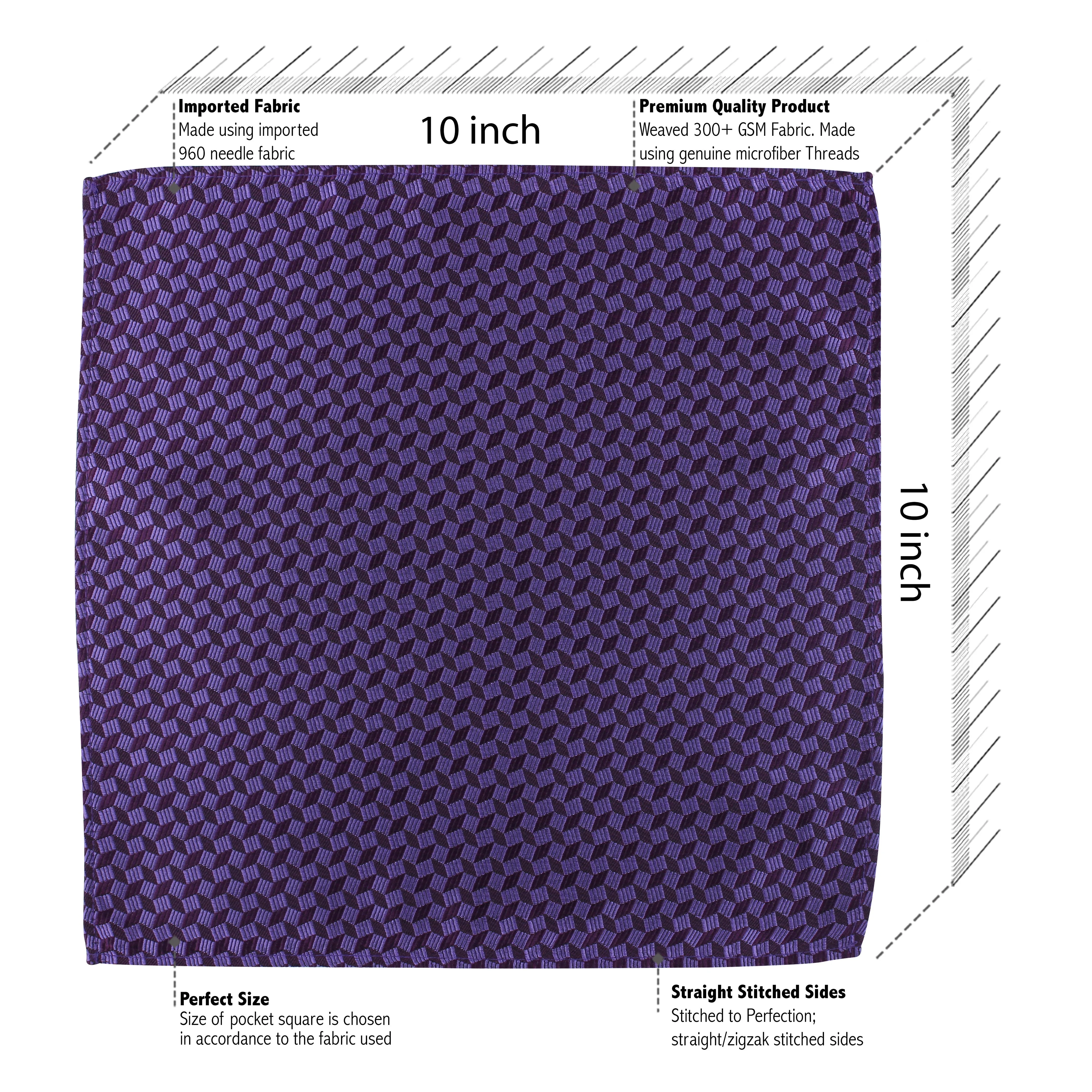 Kovove The Abstractzoid Purple Necktie and Pocket Square Gift Box