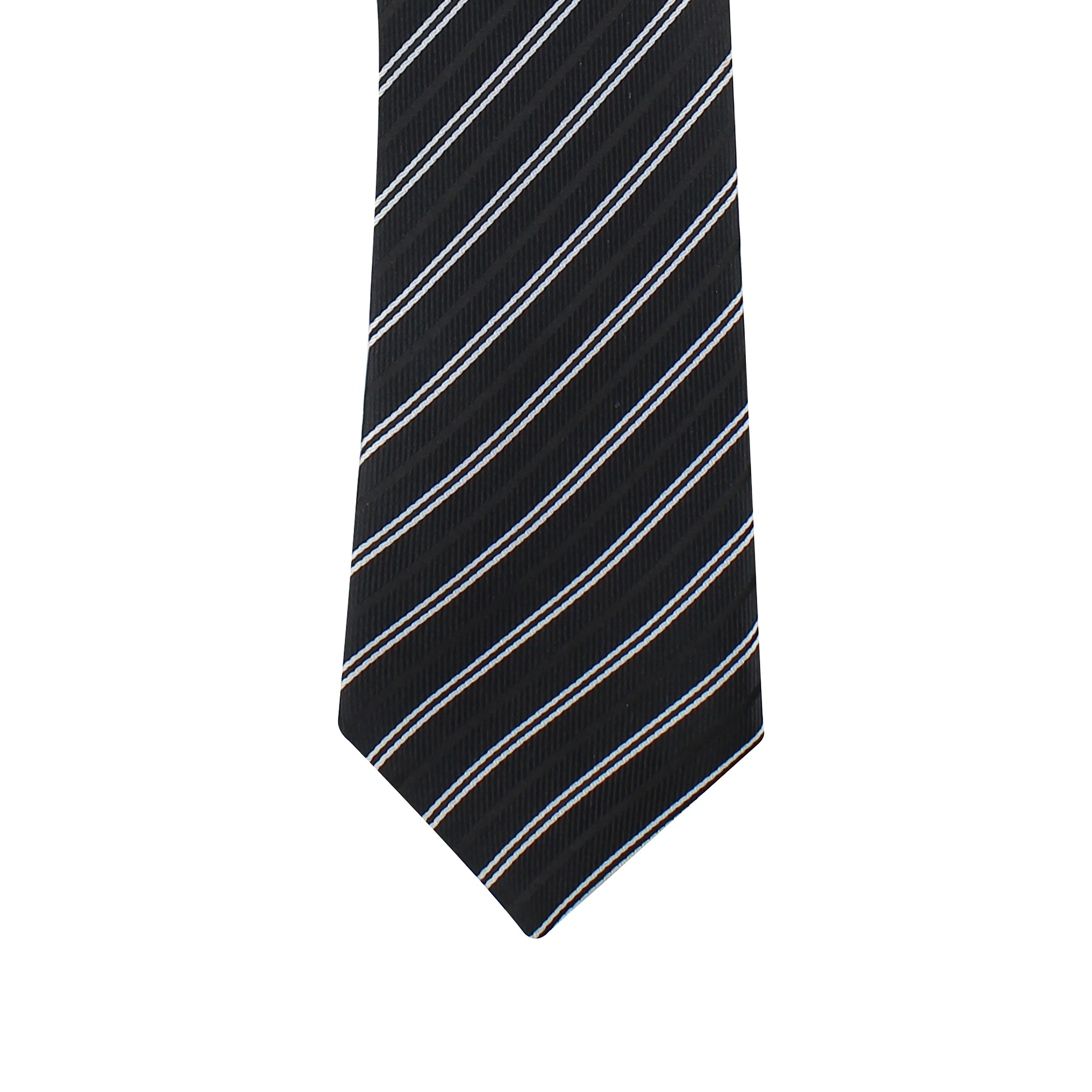 Kovove The Black Treat Striped Neck Tie For Men