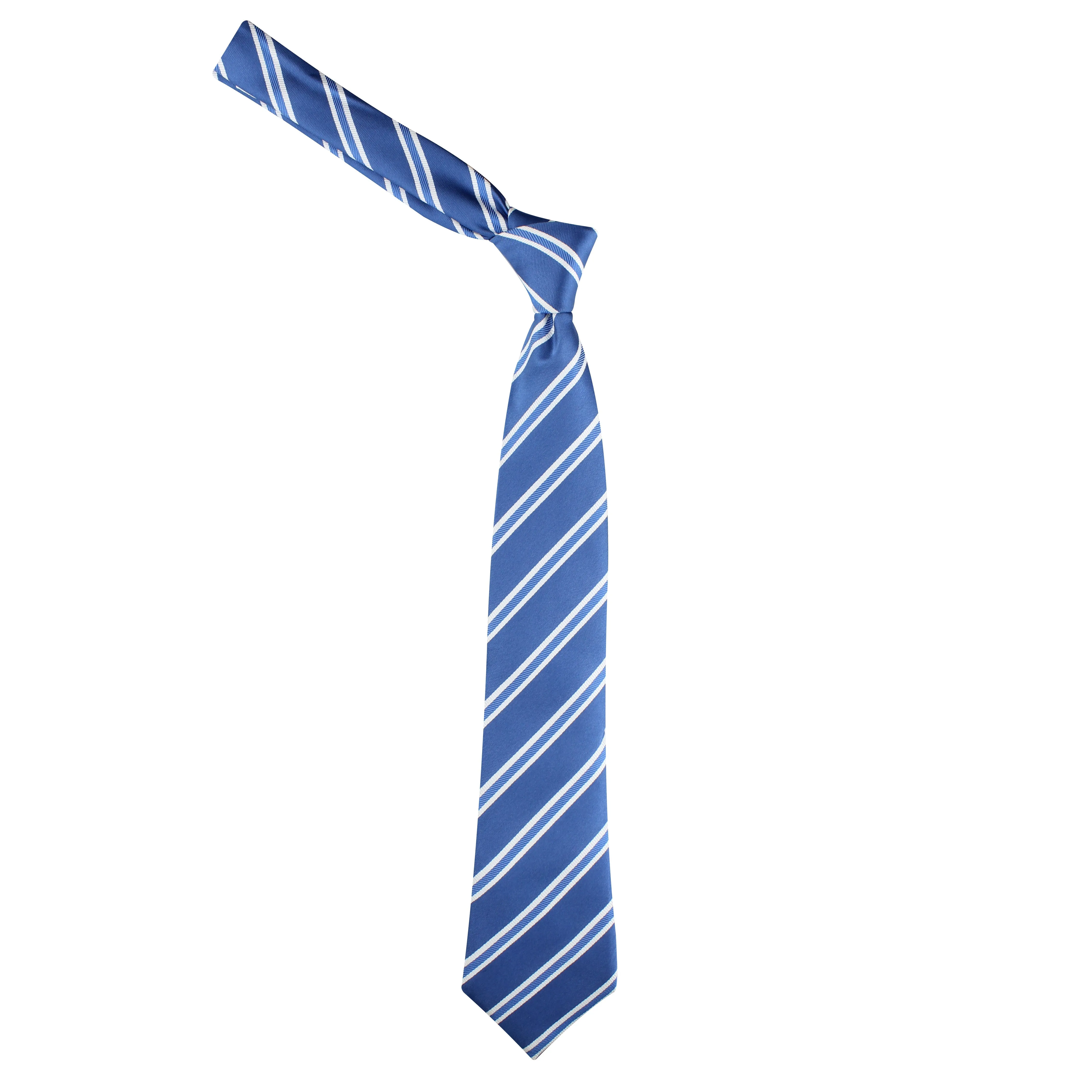 Kovove The Blue Ocean Striped Blue Necktie For Men