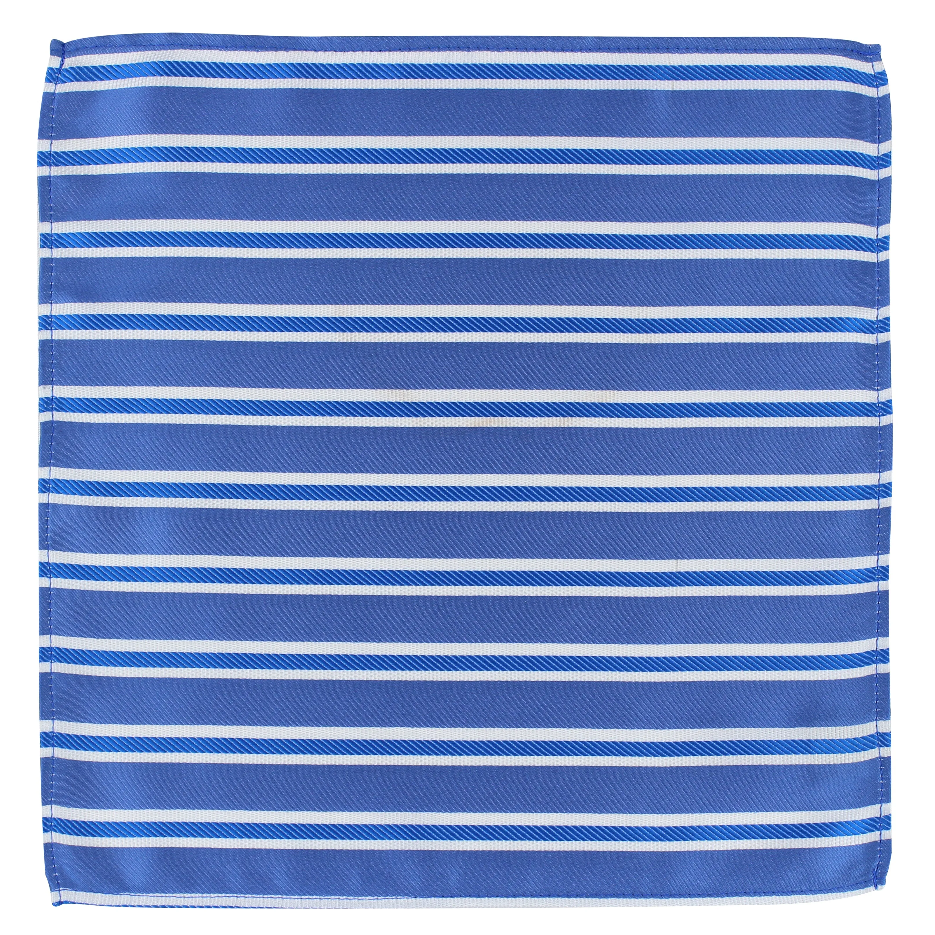 Kovove The Blue Ocean Striped Sky Blue Pocket Square For Men