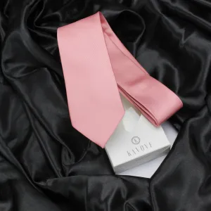 Kovove The Elegant Self Striped Pink Necktie For Men