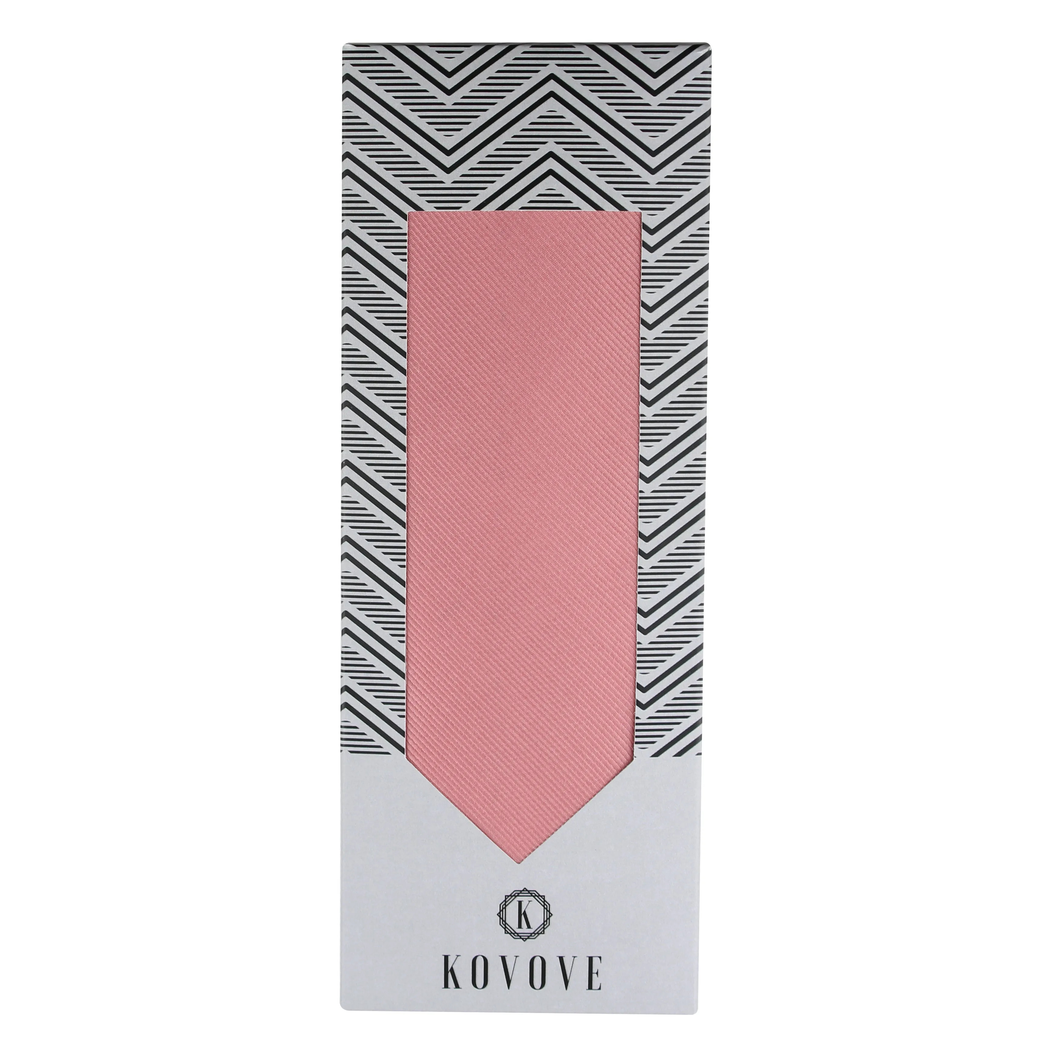 Kovove The Elegant Self Striped Pink Necktie For Men