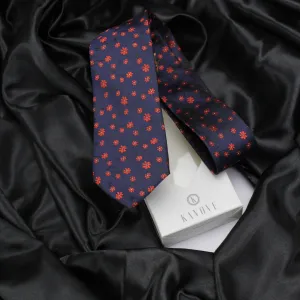 Kovove The Enchanting Floral Blue Necktie For Men