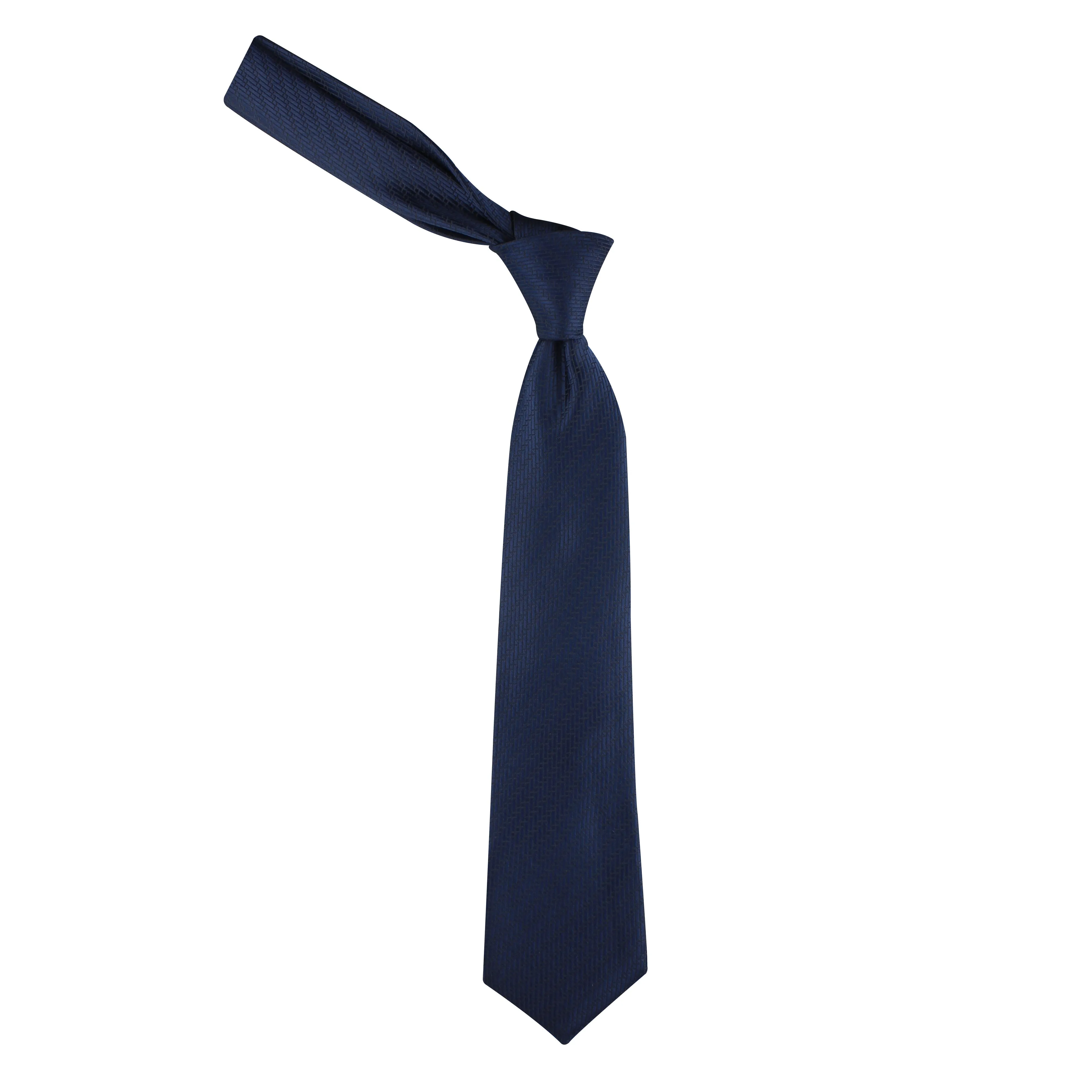 Kovove The Energise Self Pattern Navy Blue Necktie For Men