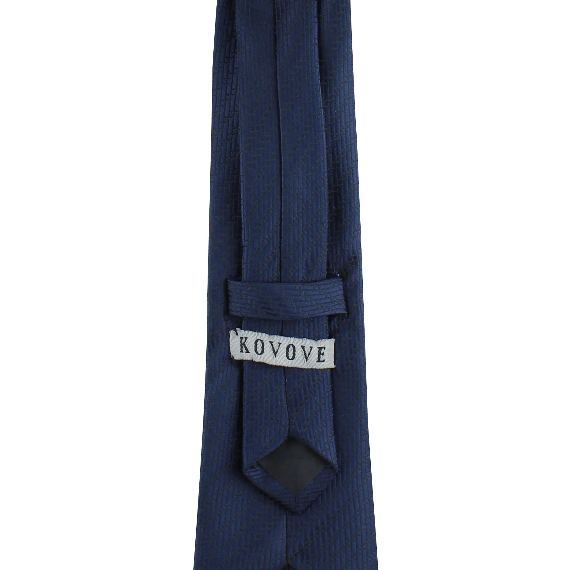 Kovove The Energise Self Pattern Navy Blue Necktie For Men