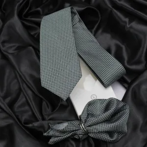 Kovove The Essentials Checkered Green Necktie and Pocket Square Gift Box