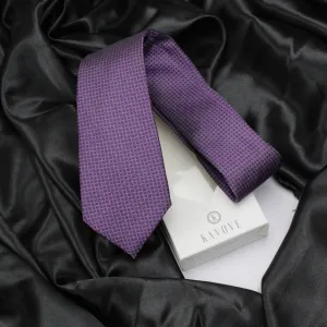 Kovove The Essentials Checkered Purple Necktie For Men