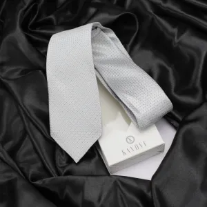 Kovove The Fine Line Twin Shade Abstract Grey Necktie For Men