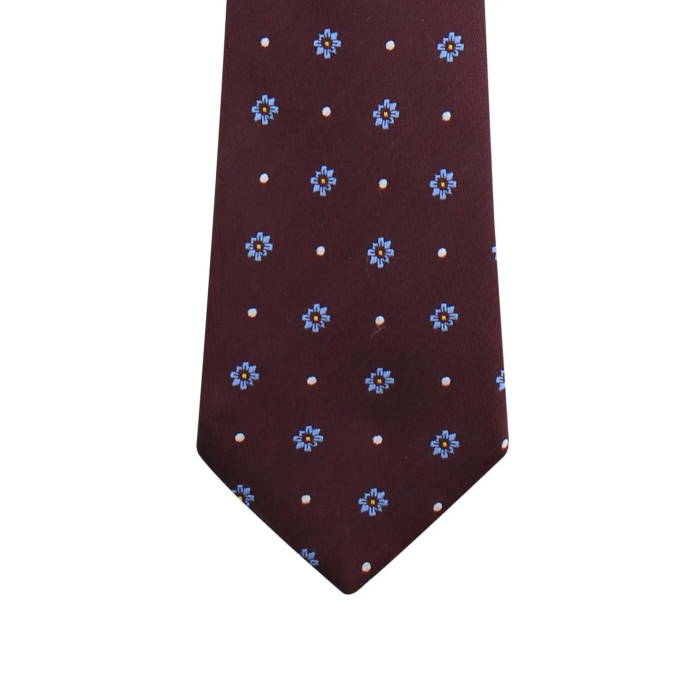 Kovove The Floral Polka Fusion Maroon Necktie For Men