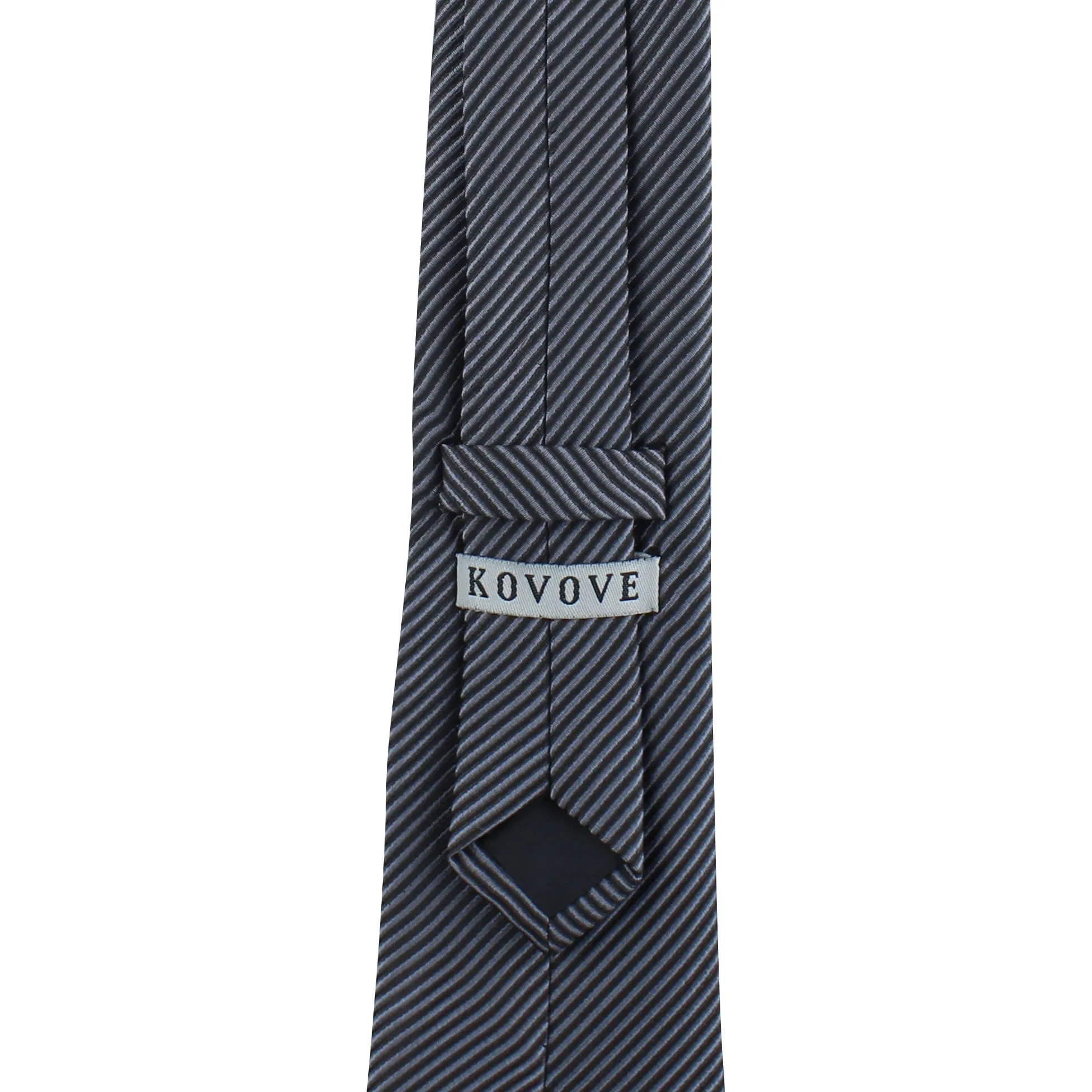 Kovove The Phoenix Striped Black Necktie For Men