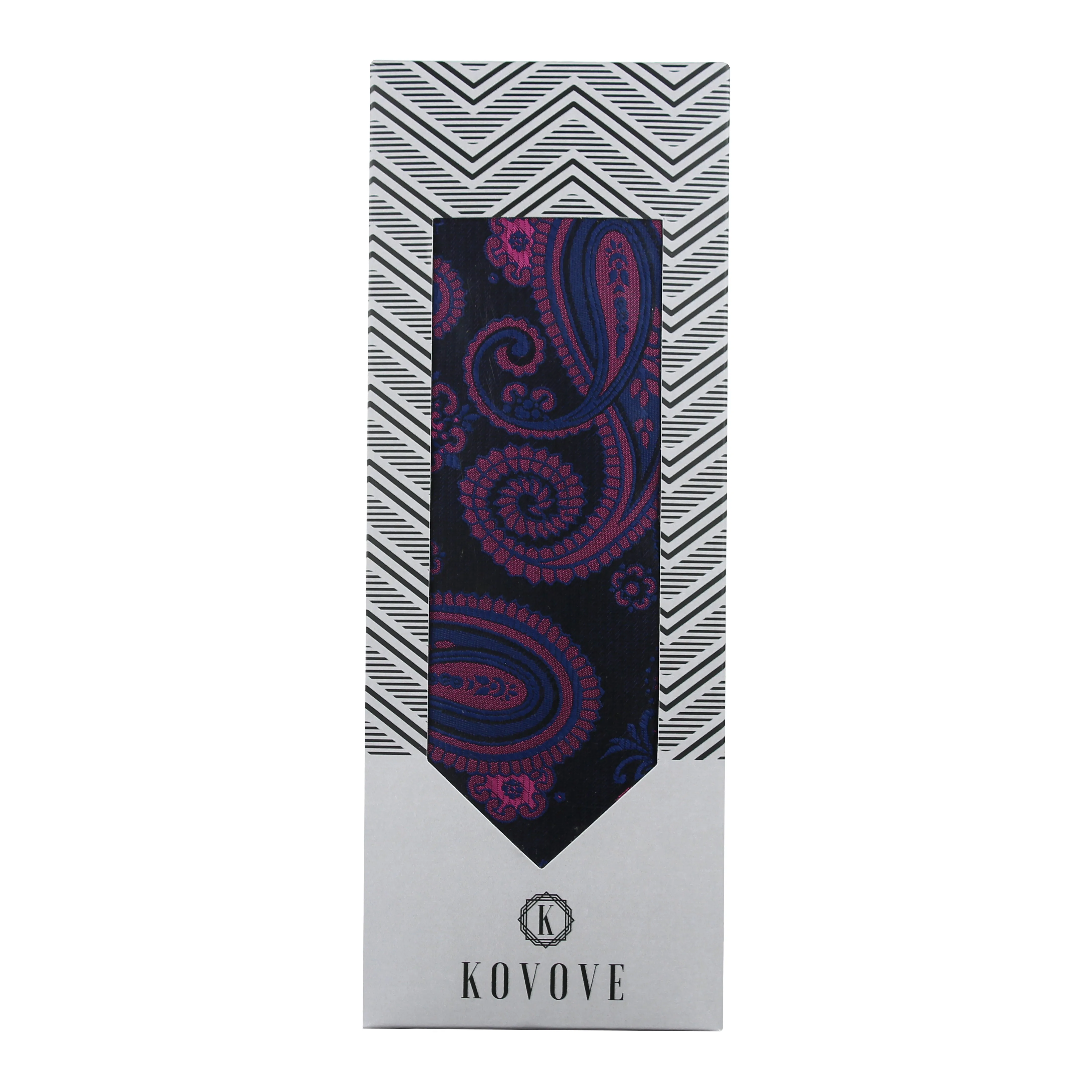 Kovove The Radiant Black Paisley Neck Tie For Men