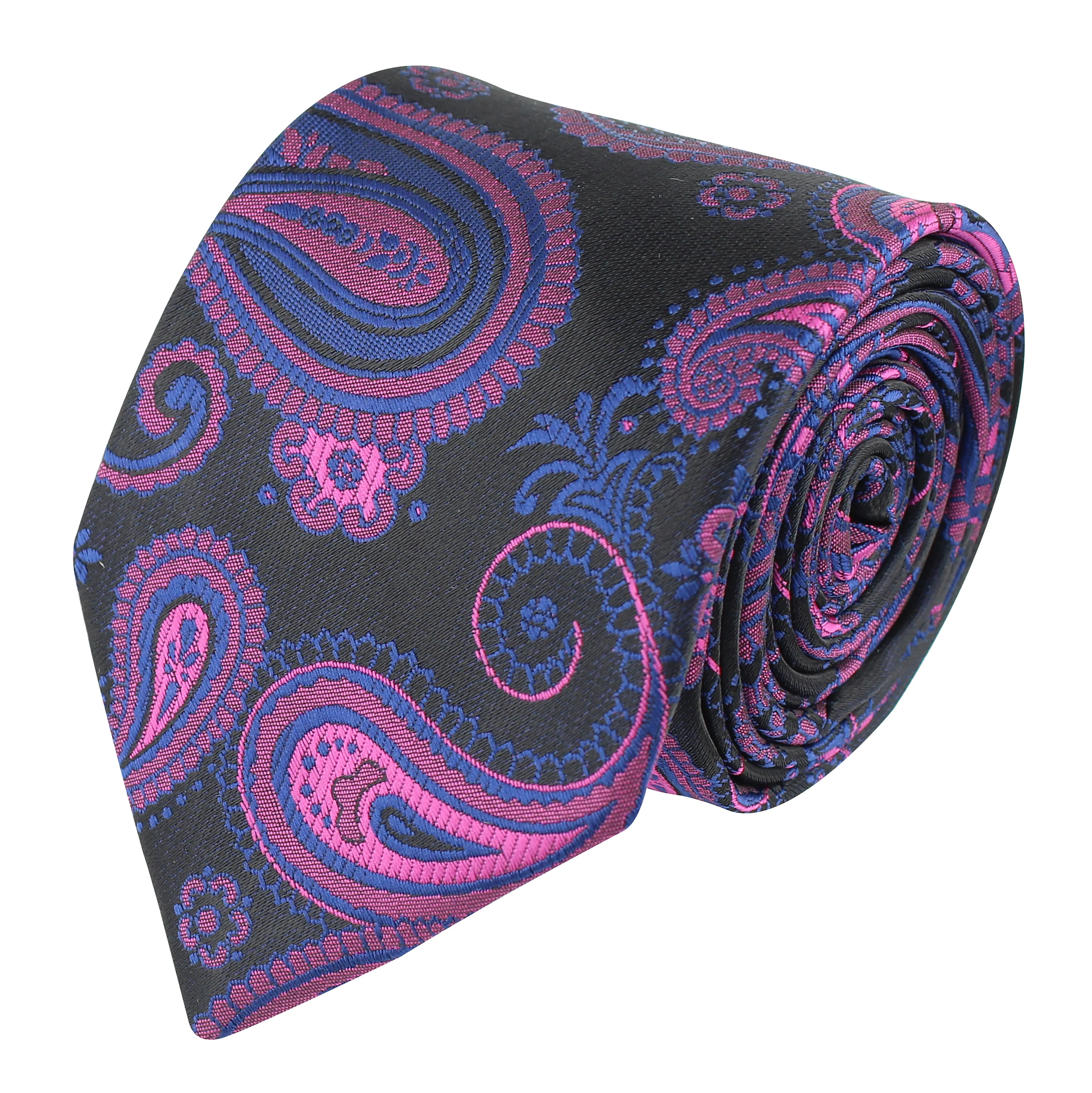 Kovove The Radiant Black Paisley Neck Tie For Men