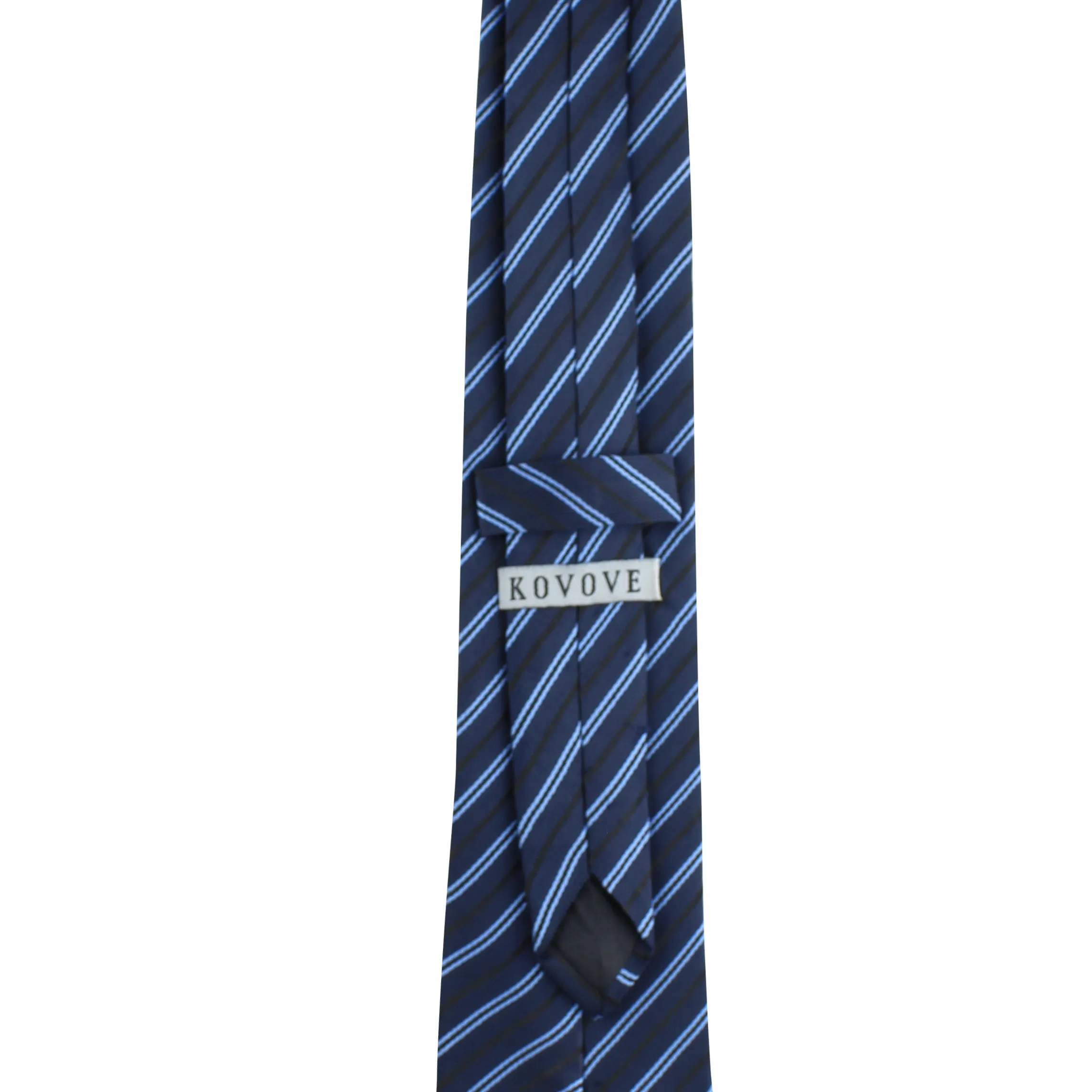 Kovove The Striped Treat Blue Necktie For Men