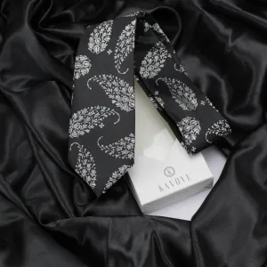 Kovove The Twining Paisley Black Necktie For Men