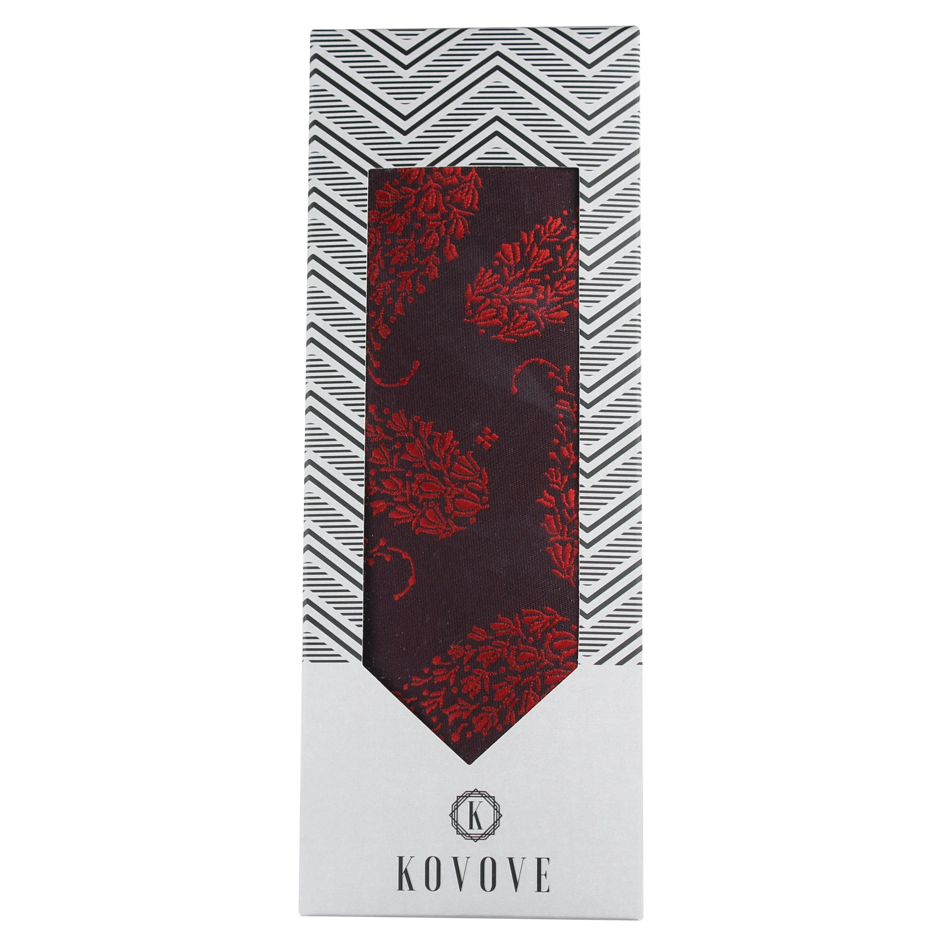 Kovove The Twining Paisley Maroon Necktie For Men