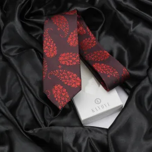 Kovove The Twining Paisley Maroon Necktie For Men