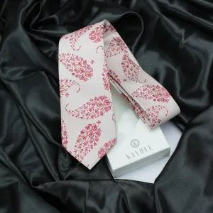 Kovove The Twining Paisley Pink Necktie For Men