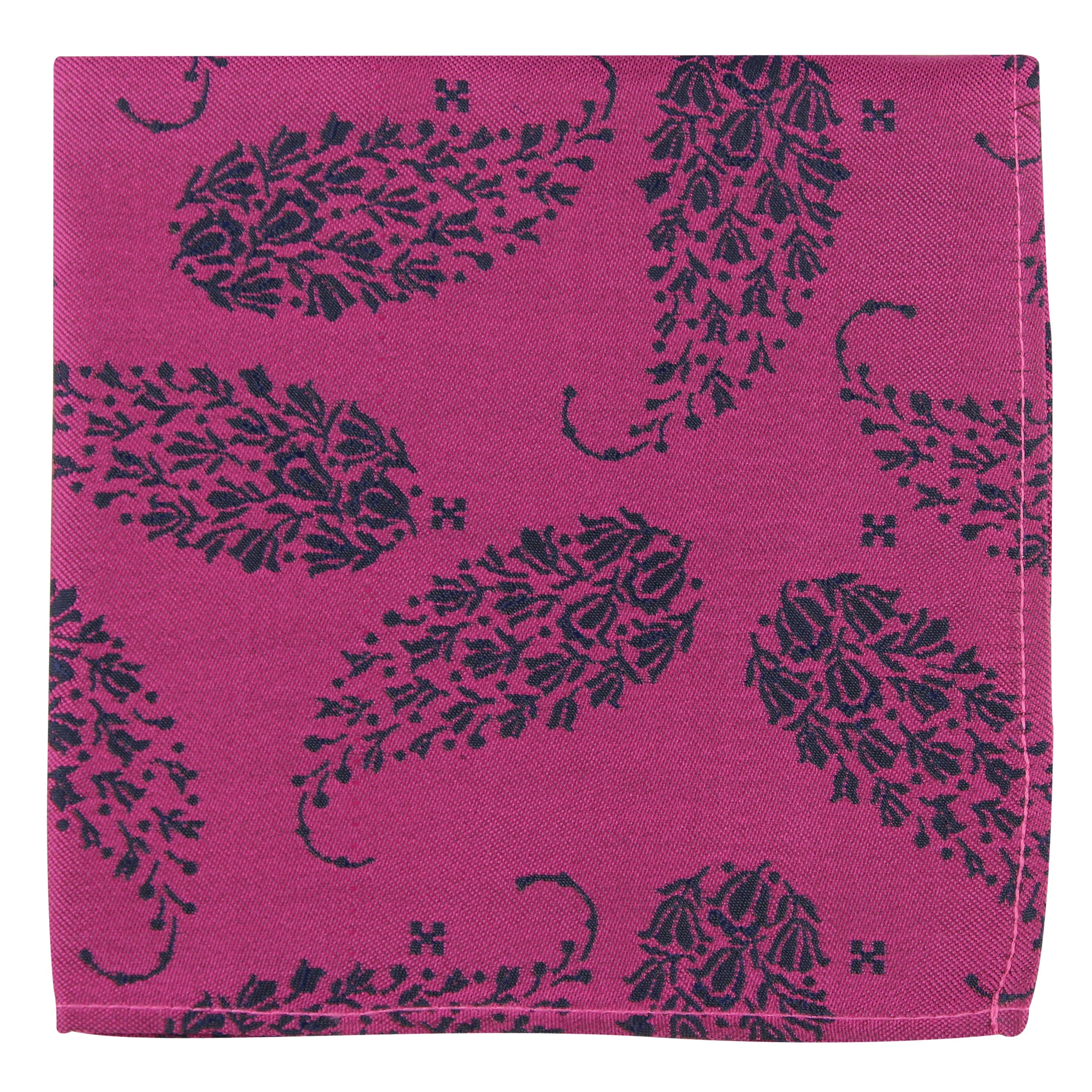 Kovove The Twining Paisley Pink Pocket Square